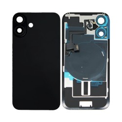 Tampa Traseira Apple iPhone 16 com Wireless Charge+Flashlight Flex Preto